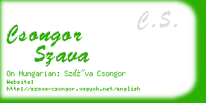 csongor szava business card